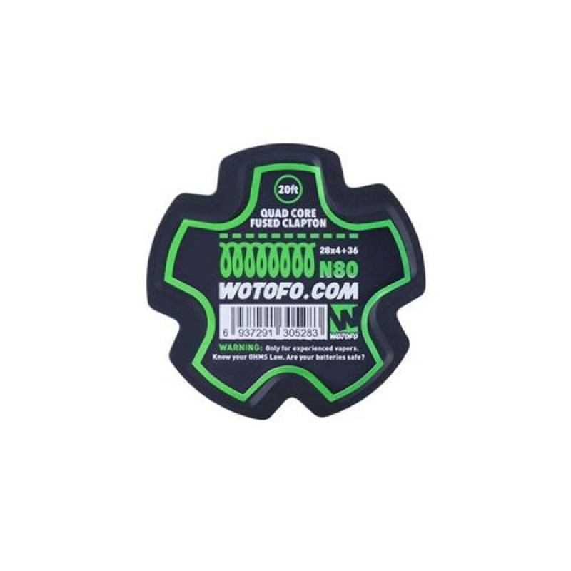 Wotofo Quad Core Fused Clapton Wire 28GA*4+36GA N8...
