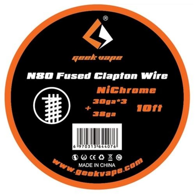 10ft GeekVape N80 Fused Clapton Wire (30GAx3+38GA)